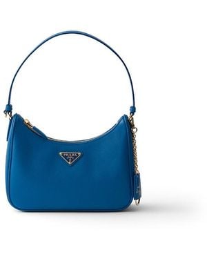Prada Re-Edition 2005 Saffiano Leather Mini-Bag - Blue
