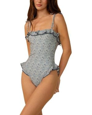 Montce Jacelyn Ruffle One Piece Swimsuit - Blue