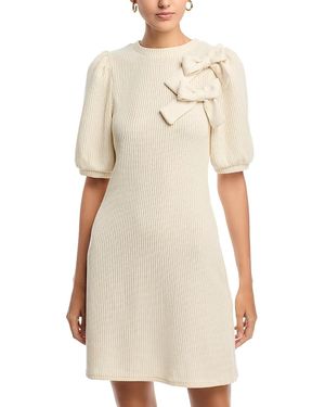 AREA STARS Double Bow Knit Dress - Natural