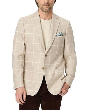 Robert Graham Padley Windowpane Woven Classic Fit Sportcoat - Natural