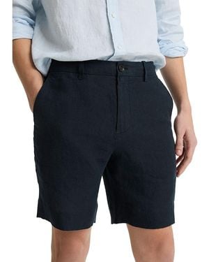 Vince Linen Flap Pocket Shorts - Black
