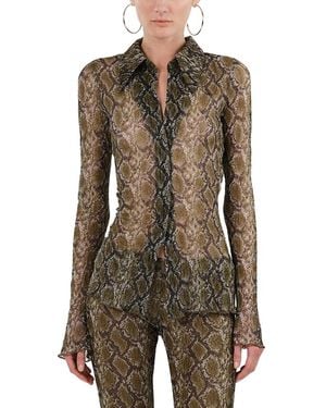 Nocturne Snake Print Shirt - Green