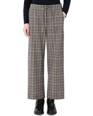 Max Mara Smmvischio Wool Check Pants - Gray