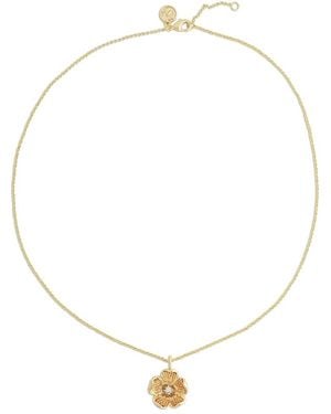 Anabel Aram Wildflowers Pave Flower Pendant Necklace, 16-17 - Natural