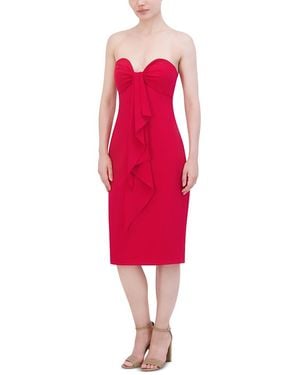 BCBGMAXAZRIA Strapless Sweetheart Neck Dress - Red