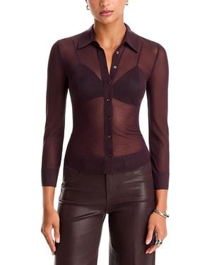 L'Agence Indiana Fitted Blouse - Purple