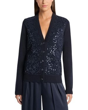 Michael Kors Lace Front Cardigan - Blue