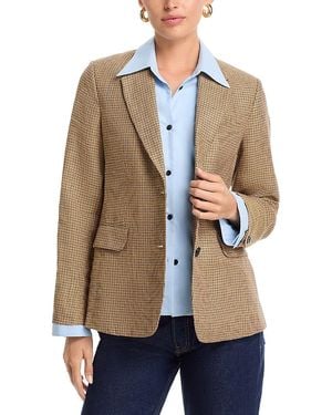 Rag & Bone Frank Poplin Plaid Blazer - Natural