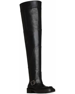Saint Laurent Joe Over-The-Knee Boots - Black