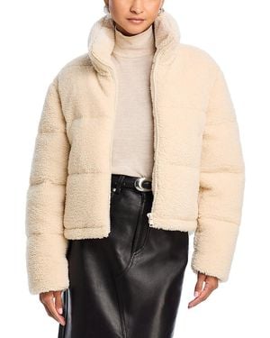 Aqua Sherpa Puffer Jacket - Natural