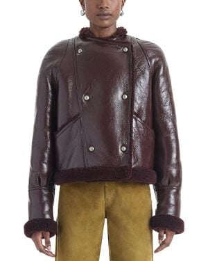 Altuzarra Kenny Leather Coat - Brown