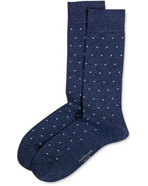 Marcoliani Polka-Dot Crew Socks - Blue