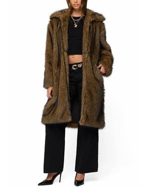 Edikted Saphira Oversized Maxi Coat - Natural