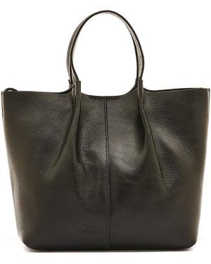 Il Bisonte Nina Pleated Leather Crossbody - Black