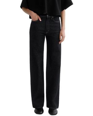Agolde Harper Mid Rise Straight Jeans - Black