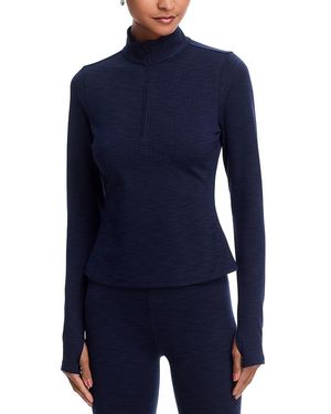 Splits59 Stevie Active Rib Half Zip Top - Blue
