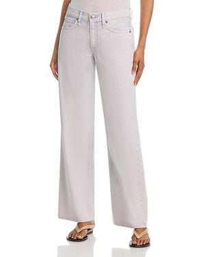 Rag & Bone Cam Featherweight Mid Rise Straight Leg Jeans - White