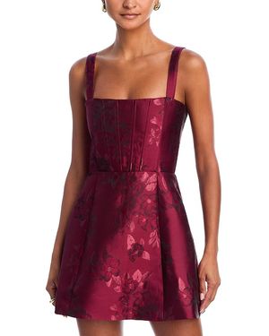 V. Chapman Kimmy Baroque Floral Dress - Red