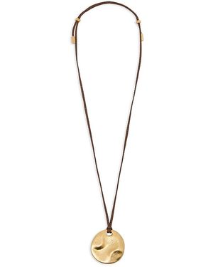 Reiss Orla Sculptural Disc Pendant Necklace - Metallic
