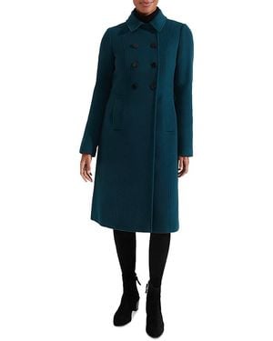 Hobbs Jude Double Breasted Coat - Blue