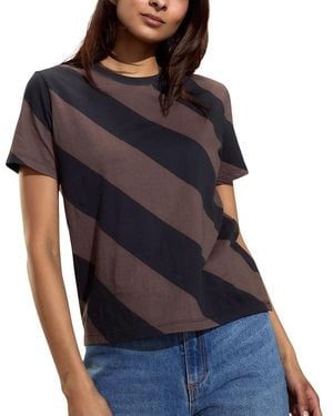 Cynthia Rowley Diagonal Stripe Tee - Blue