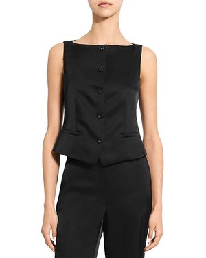 Theory Boat Neck Vest - Black