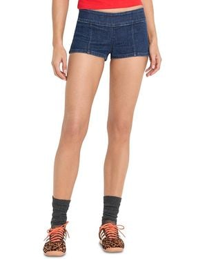 GOOD AMERICAN Denim Micro Shorts - Blue