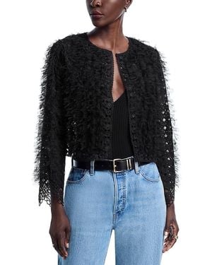 Kobi Halperin Ollie Lace Fringe Jacket - Black