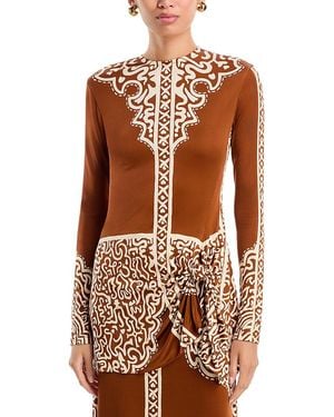 Johanna Ortiz Haven Of Reverie Long Sleeve Top - Brown