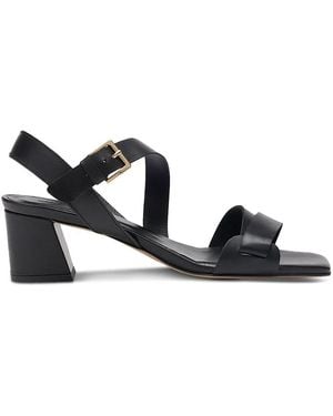Whistles Block Heel Buckle Sandals - Black