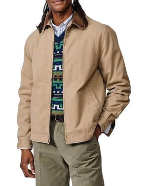 aubi Newland Canvas Harrington Utility Jacket - Natural