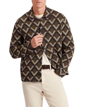 Ted Baker Dicapri Geo Jacquard Knitted Jacket - Brown