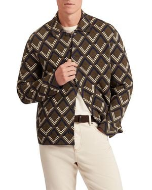Ted Baker Dicapri Geo Jacquard Knitted Jacket - Brown