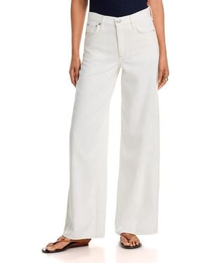 Rag & Bone Sofie Featherweight High Rise Full Wide Leg Jeans - White