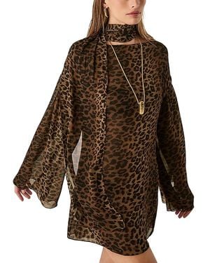 ViX Vix + Rosie Huntington-Whiteley Tammy Short Dress Cover Up - Brown