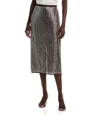 Rag & Bone Lili Beaded Midi Skirt - Gray