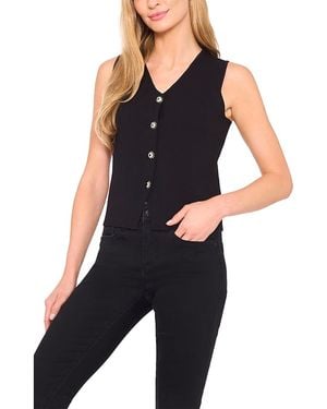 Cece Jewel Button Vest - Blue