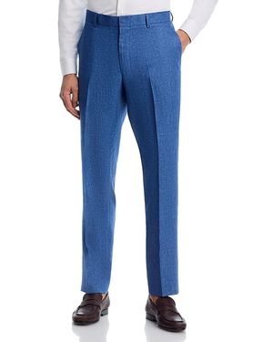 Vince Delave Linen Slim Fit Suit Pants - Blue