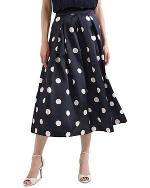 Phase Eight Celeste Spot Print Skirt - Blue
