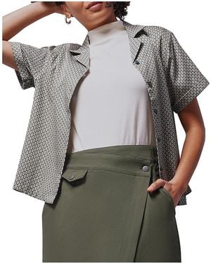 WILDFANG The Everyday Camp Button Up - Gray