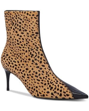 Black Suede Studio Two Tone Leather Ankle Boots - Brown