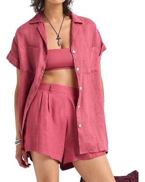 Vitamin A Playa Pocket Blouse - Pink