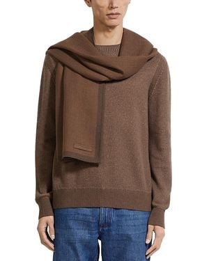 ZEGNA Cashmere & Silk Scarf - Brown