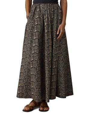 Faherty Coastal Nera Cotton Maxi Skirt - Brown