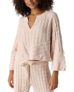 Free People Fireside Crush Pullover Sweater - Natural
