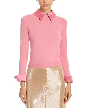 Alice + Olivia Porla Collared Sweater - Pink