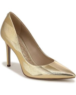 Sam Edelman Hazel Pointed Toe Leather Pumps - Natural