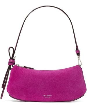 Kate Spade Loop Suede Pochette Bag - Purple