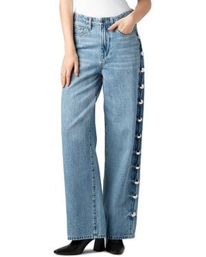 Blank NYC High Rise Studded Jeans - Blue