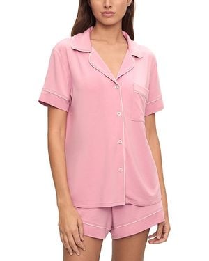 Eberjey Gisele Relaxed Short Sleeve Top & Shorts - Pink